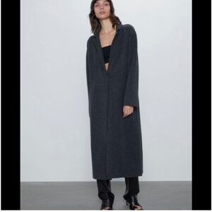 Zara wool coat black XS